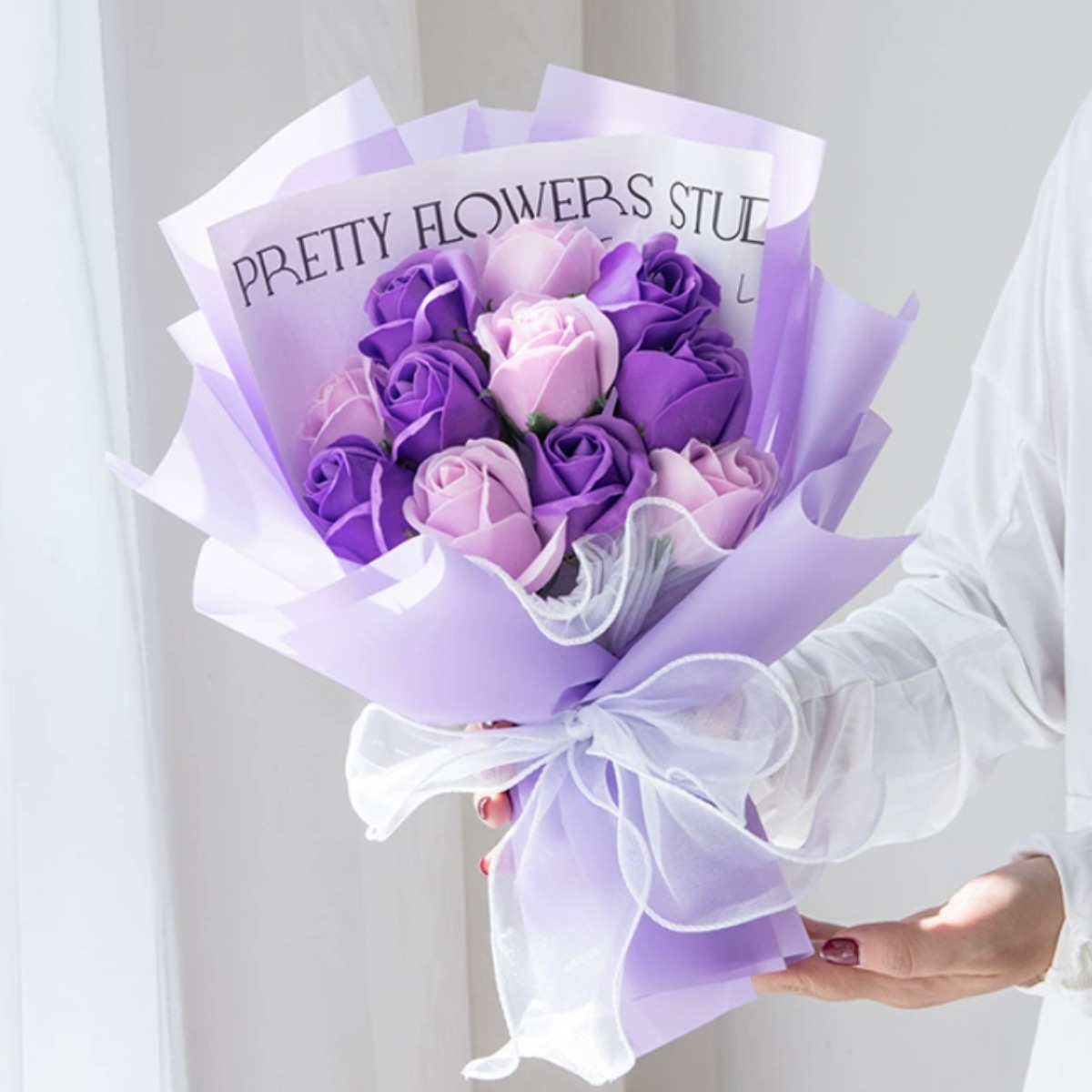 로맨틱 비누꽃 장미 꽃다발 + 쇼핑백 세트 더영흥 MJS JOYFUL 11,840원