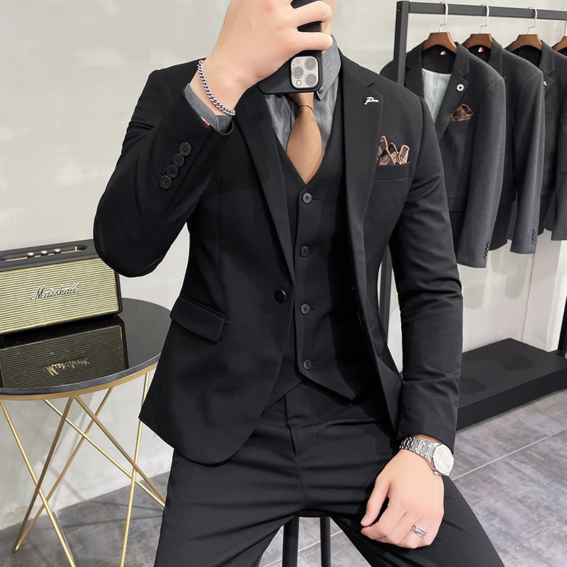 남자정장 남성용 수트 3피스코트+조끼+바지 정장세트 맨잇슈트 프리미엄 하객룩 면접 결혼식 109,800원