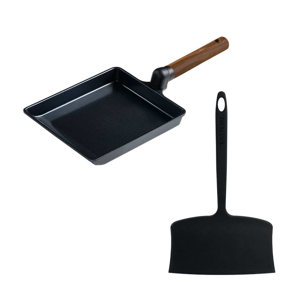 트루쿡 IH 세라믹 대형 계란말이팬 실리콘 자이언트 뒤집개 세트, 블랙, 1개 49,000원
