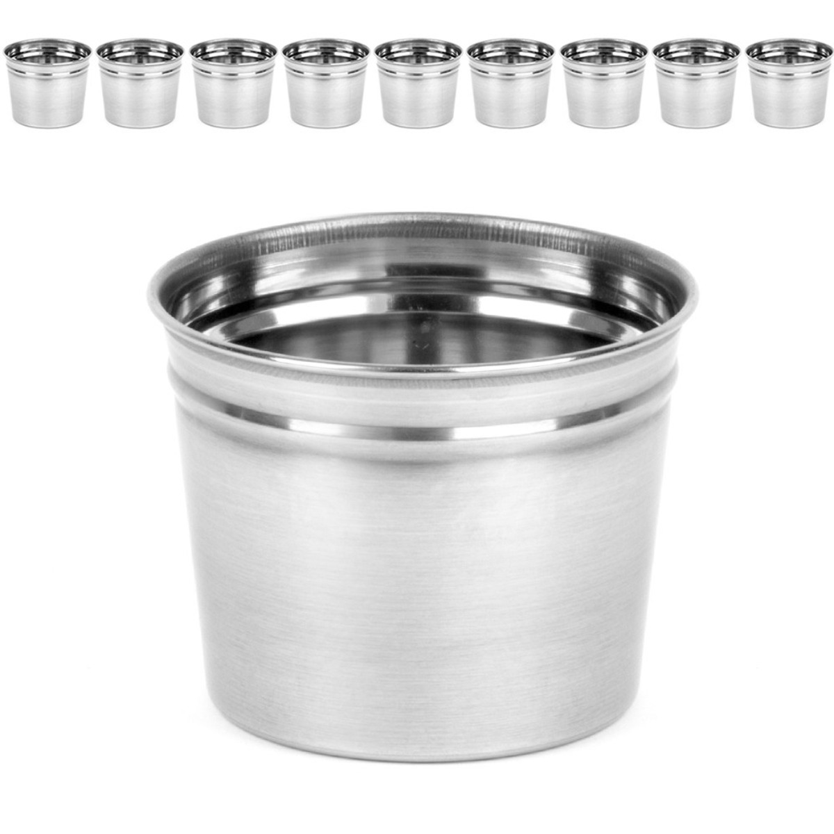 국산 업소용 스텐 소스통 뼈통 집게 보관통 10P, 실버-소, 10개 28,500원