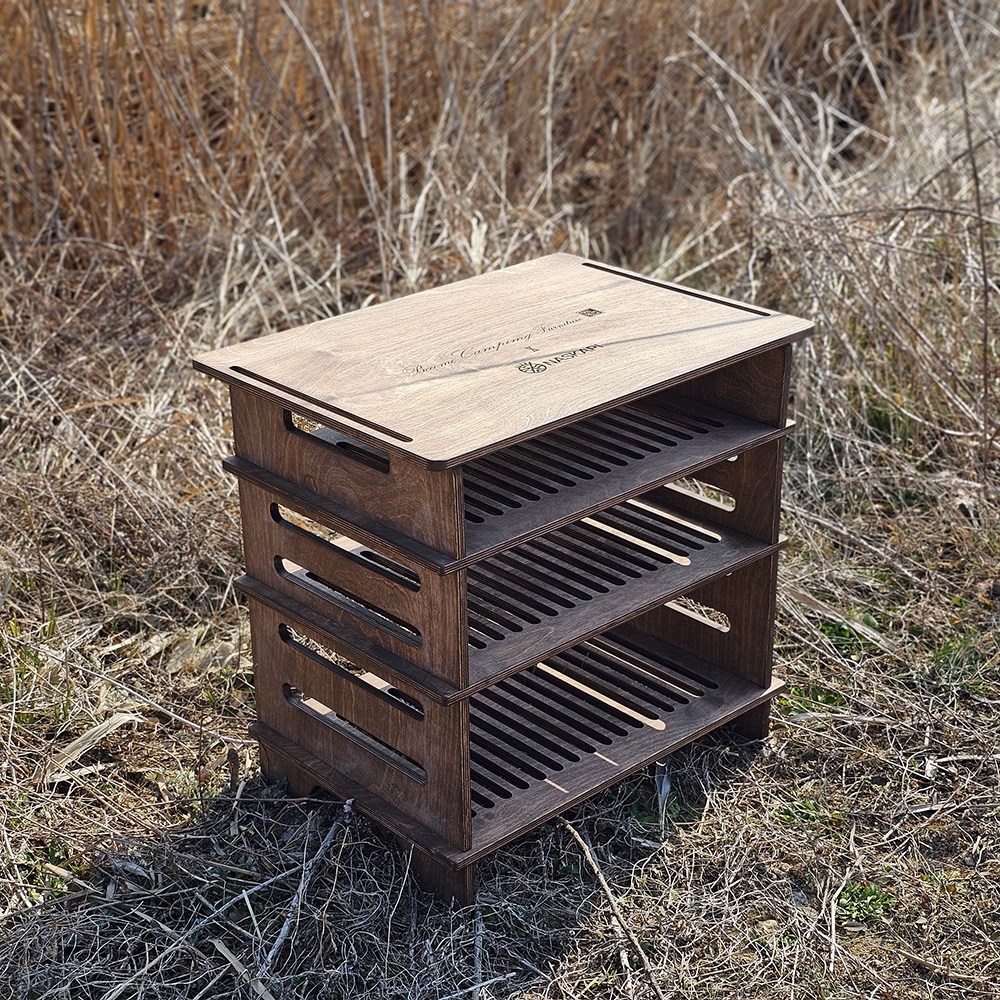 나스카피 멀티렉550 캠핑 차박 경량 우드 수납 사이드 테이블 월넛 139,000원