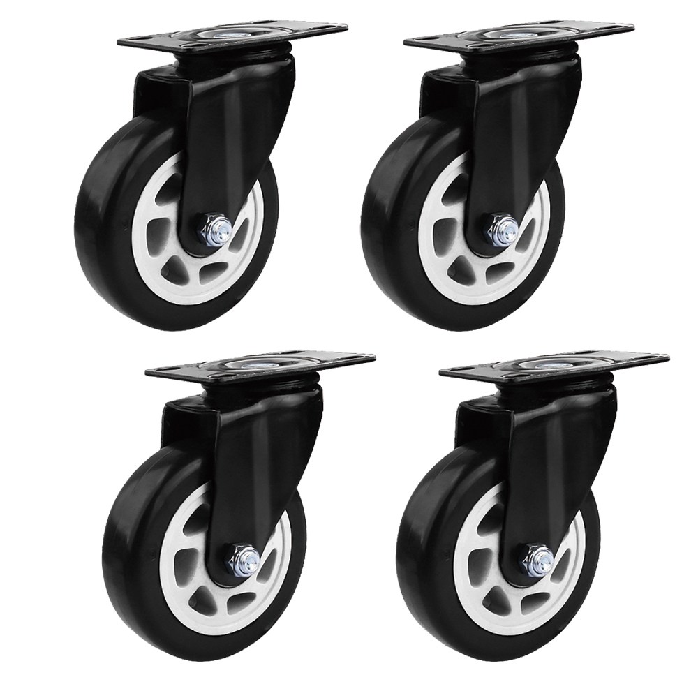 코랙코리아 경량 플레이트 3/8 인치 볼트 3인치 4인치 5인치 바퀴 캐스터, 1세트 19,850원