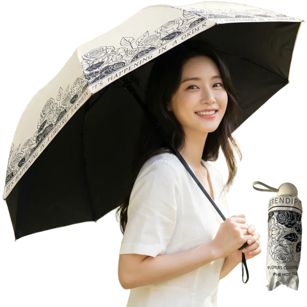 프라미슈 자외선차단 꽃무늬 초경량 접이식 양산 8,900원