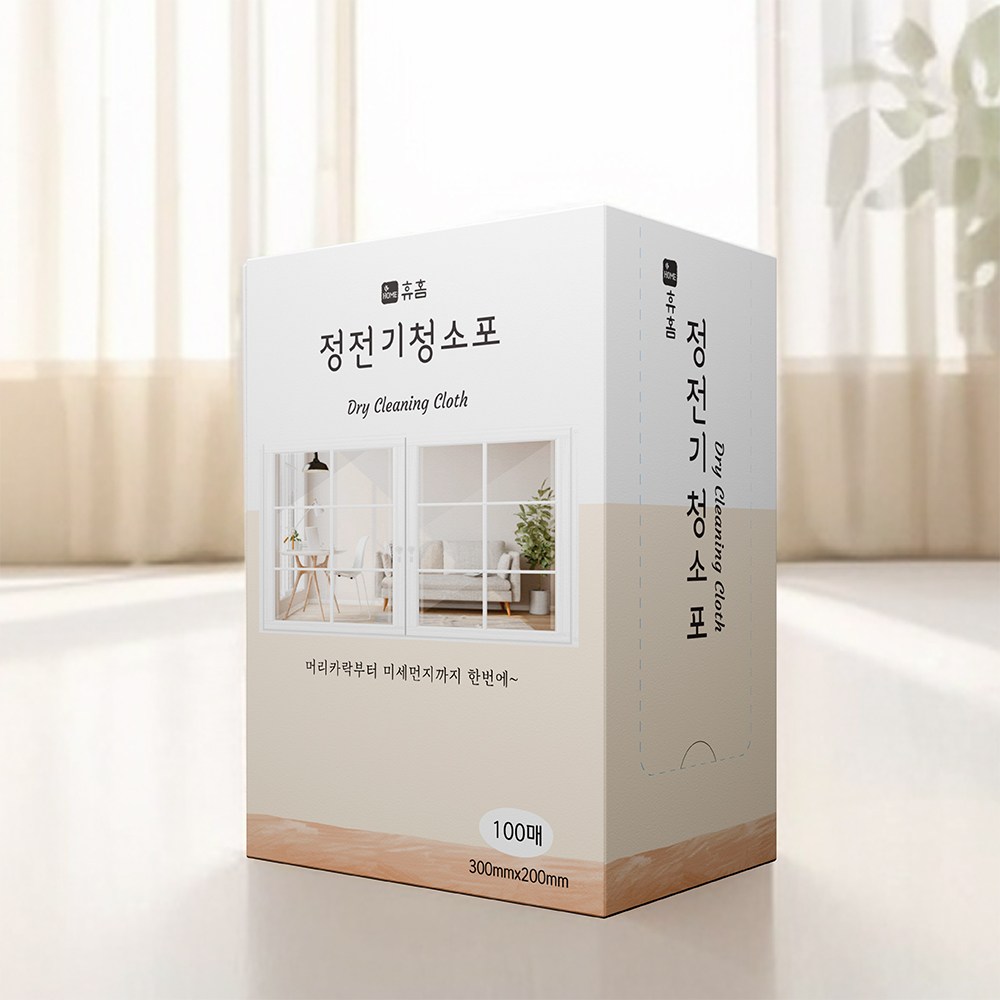 휴홈 뽑아쓰는 정전기 청소포 100매 8,920원