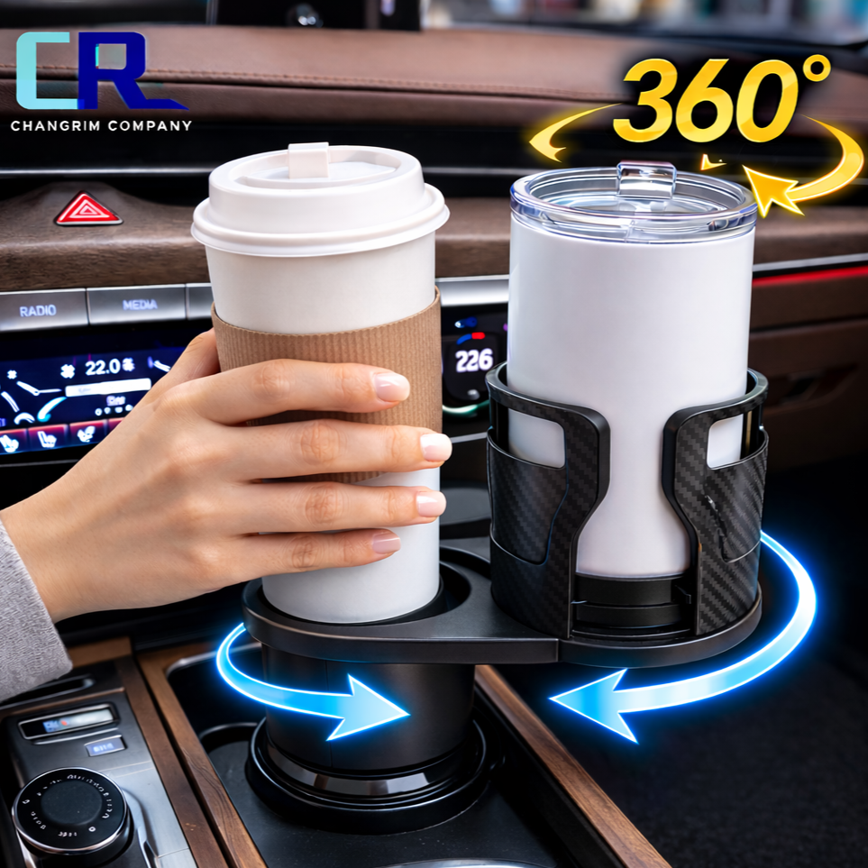 창림컴퍼니 차량용컵홀더 확장형 2in1 사이즈 조절 거치대, 블랙, 1개 13,570원