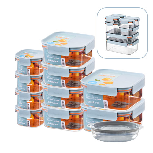 락앤락 비스프리 모듈러 플러스 11개 세트 4+4+2+[가쯔 용기] 밀폐용기 반찬통 냉장고 냉동실 정리용기 전자렌지 소분 보관 용기 59,800원