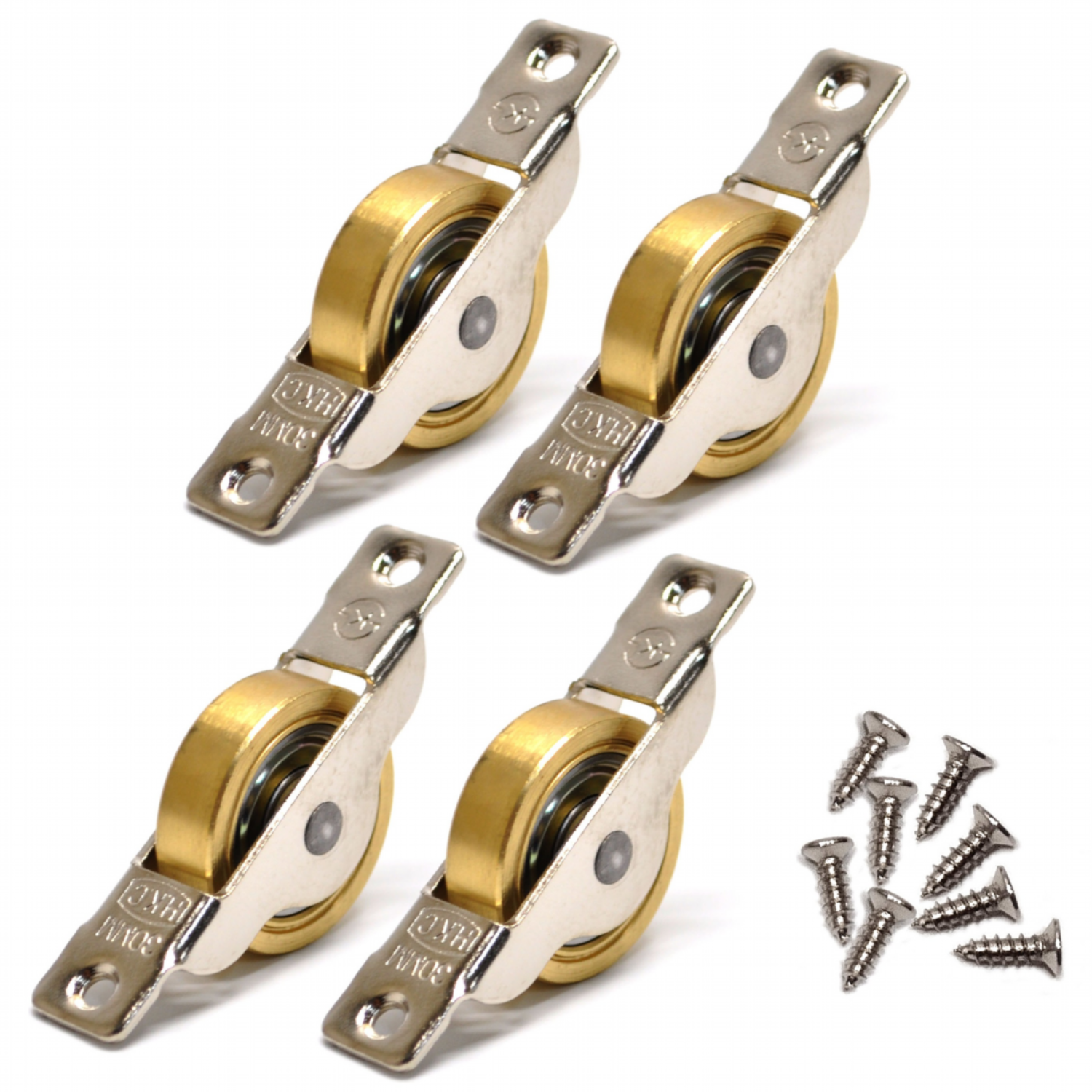 로드하드웨어 목문용 황동 신주 호차 창문/중문/미닫이문 로라, 4개 14,080원