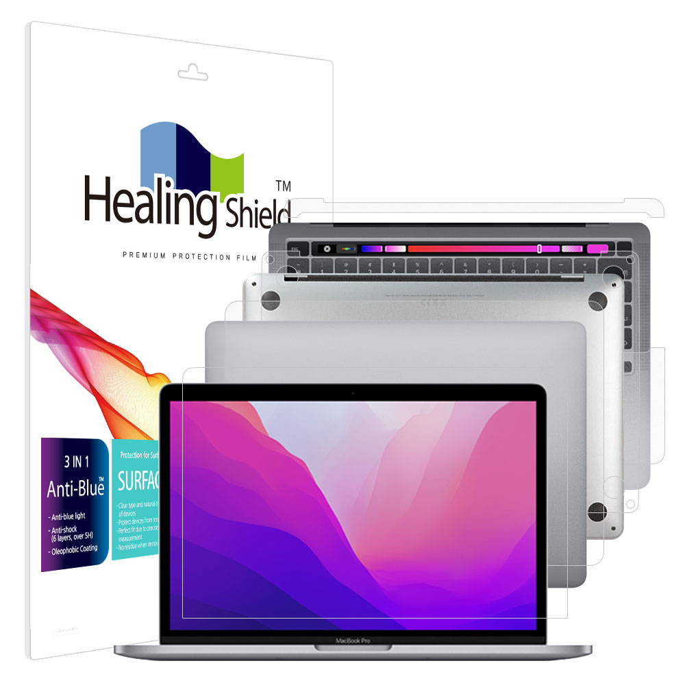 힐링쉴드 맥북프로13 2022 M2 블루라이트차단 외부필름 3종 세트 58,320원
