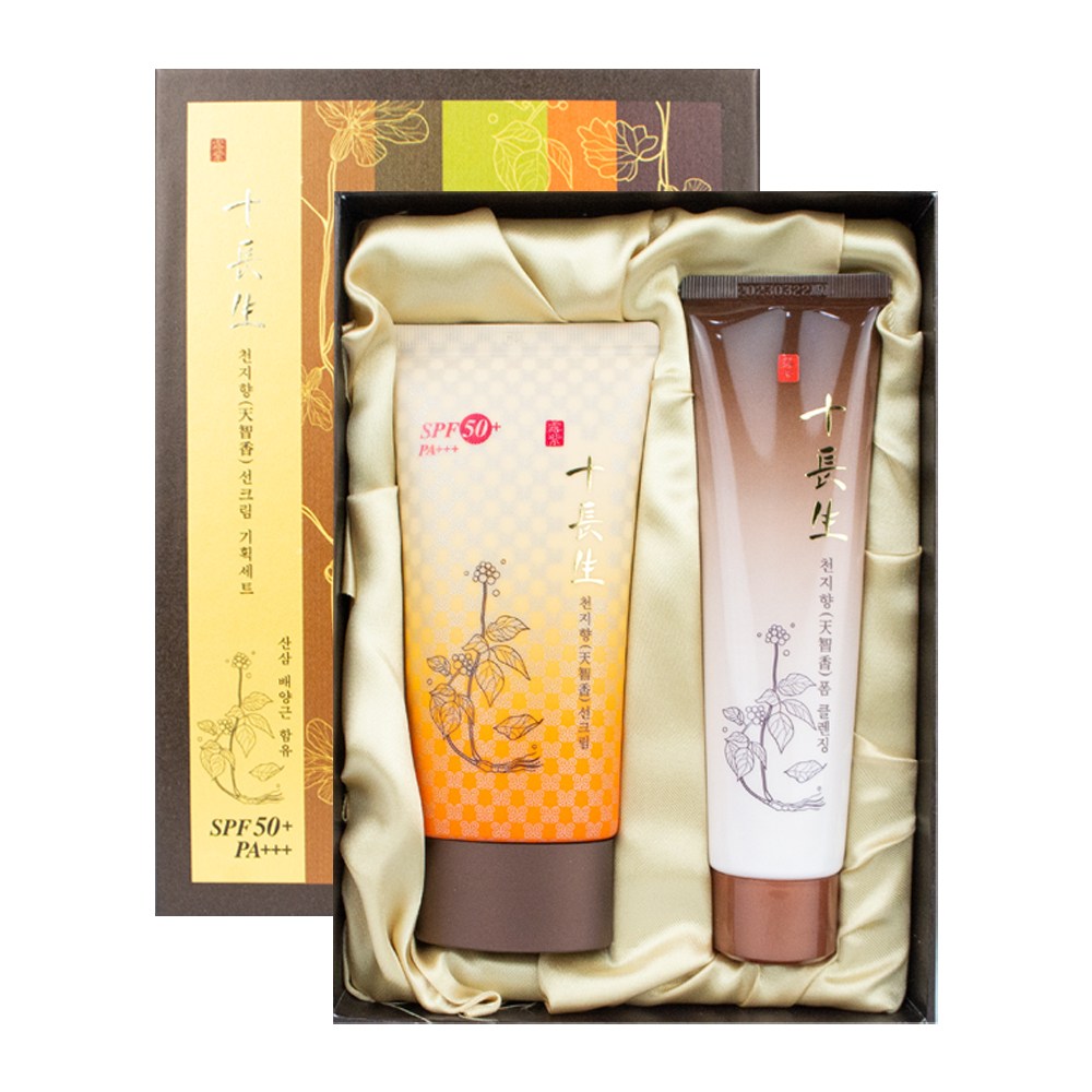 십장생 천지향 선크림+폼클렌징 기획세트 한방화장품, 1개 17,820원
