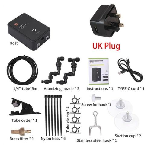 미스팅기 자동분무 파충류 Tuya-와이파이 스마트 포거 테라리움 가습기, 타이머 자동 안개 열대 우림 스프레이 시스템 키트 스프링클러 컨트롤러 54,300원