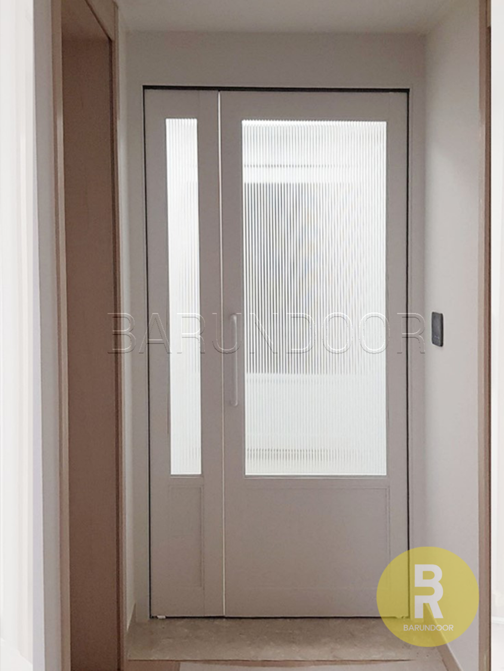 71번 비대칭양개스윙중문 고시형 유백화이트 모루세로강화유리 // 현관중문,시공비포함,소음차단,반려견안전,맞춤제작,아파트빌라중문 910,000원