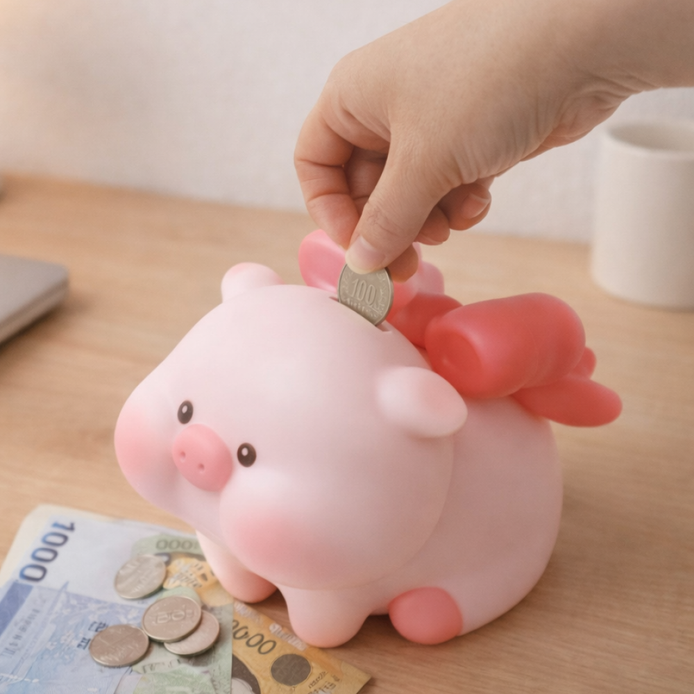 니토샵 토실 돼지 저금통, 핑크, 1개 19,900원
