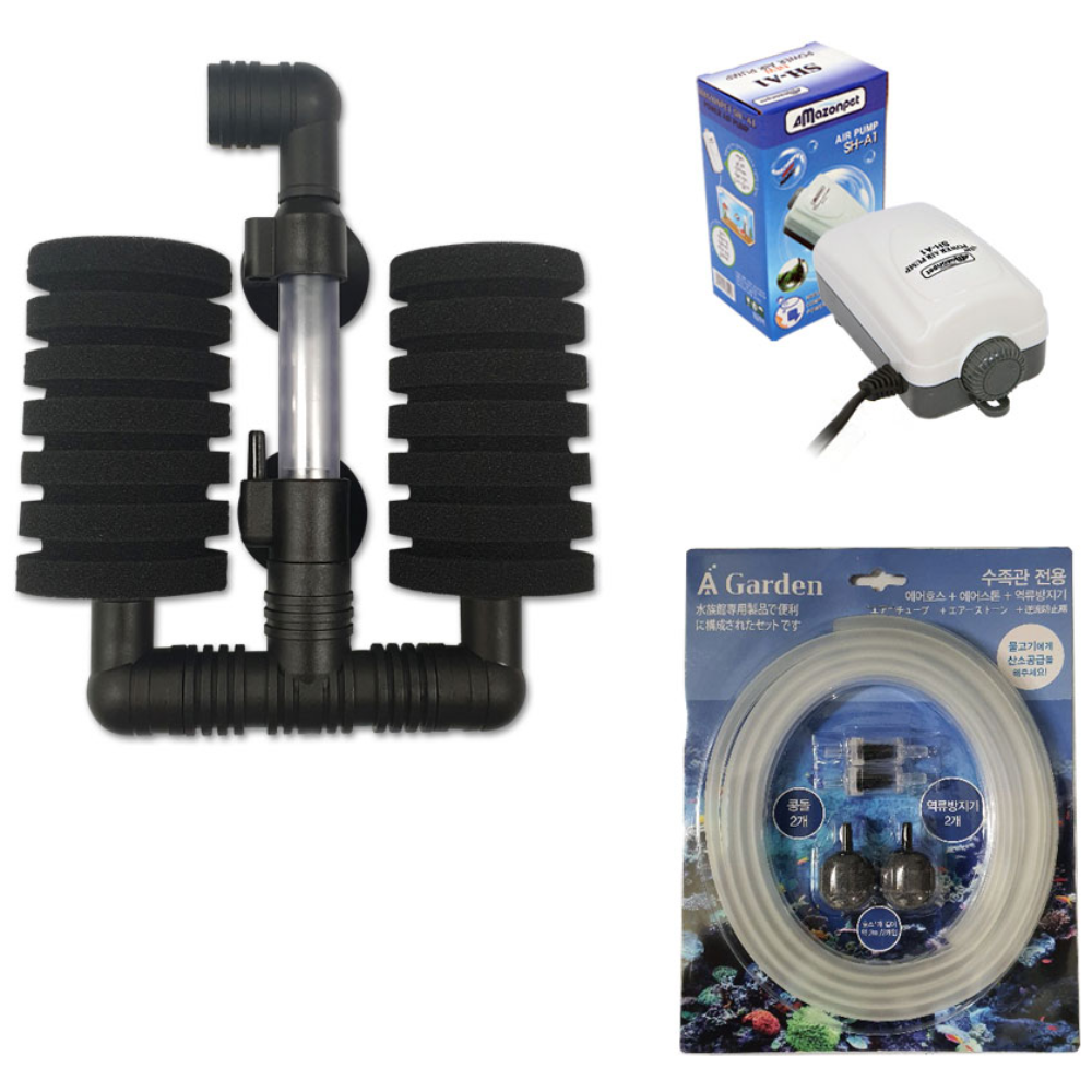 아마존 스펀지 여과기 + 수족관 에어펌프 SH-A1 세트 13,050원