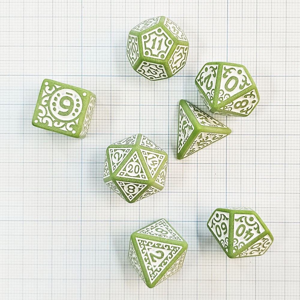 말차 크림 레이스 그린 TRPG 주사위 7종 세트 소프트 빈티지 에디션 9,240원