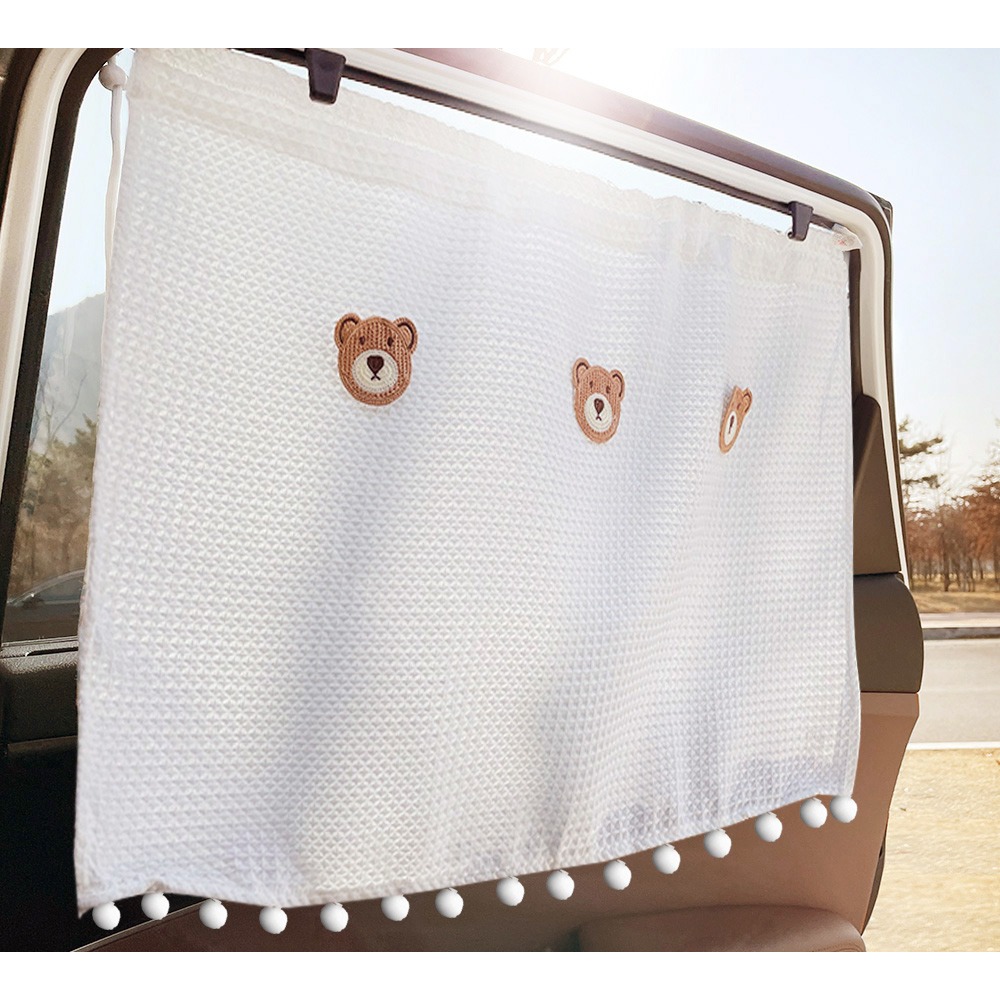 지엠지모터스 햇빛가리개 차량용커튼, 곰돌이 삼형제, 2개 18,680원