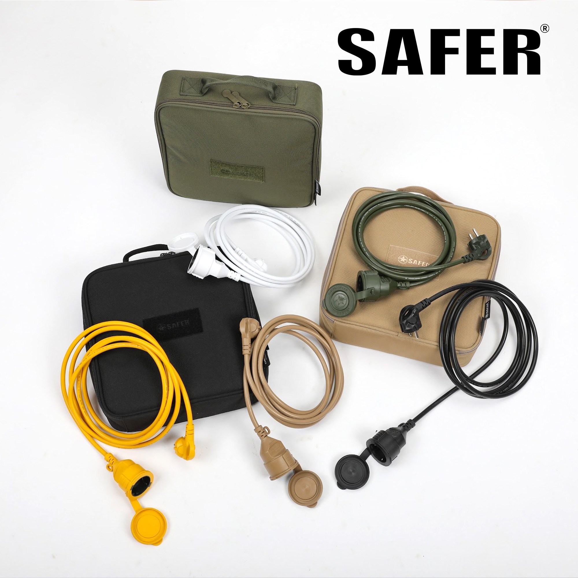 세이퍼 1구 연장선 고용량 콘센트 코드 리드선 16A 1.5m, 3m, 9m, 15m, 20m 캠핑 멀티탭 밀리터리 감성 연장선 릴선 전기선, 블랙, 20m, 1개 78,500원