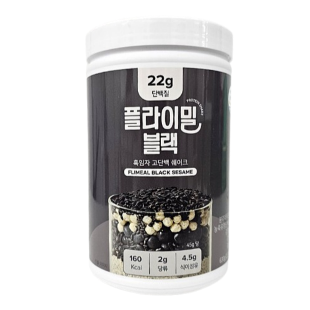 플라이밀 대용량 단백질 쉐이크 블랙 흑임자맛 630g 2주분 37,500원