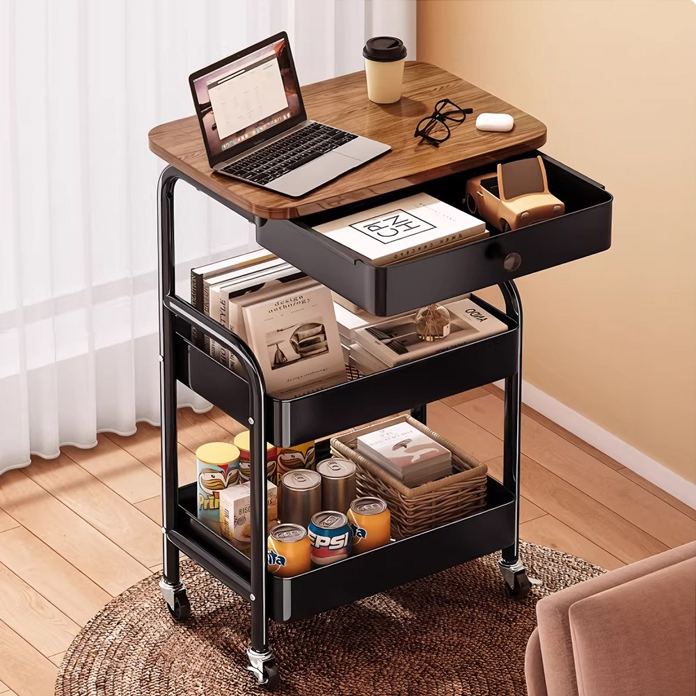 이동식 트롤리 서랍형 수납카트, LUXRORO 다용도 모바일 수납 정리함 23,800원