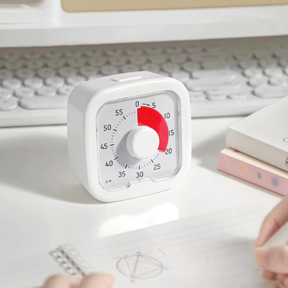 메벨리 뽀모도로 무소음 무브먼트 타이머 구글 타이머 학생 공부, 1개, 화이트 시리즈 13,900원