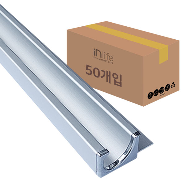 인라이프 가구 싱크대 스마트바 18T 손잡이 실버무광 396mm 50개입 박스 136,500원