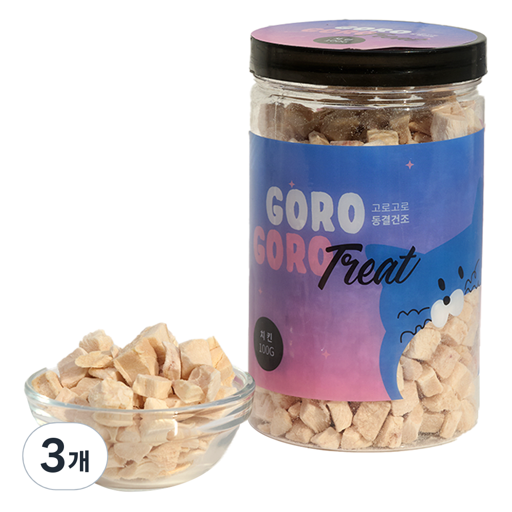 gorogoro 반려동물 트릿 동결건조간식 일반형, 3개, 100g, 치킨 14,700원