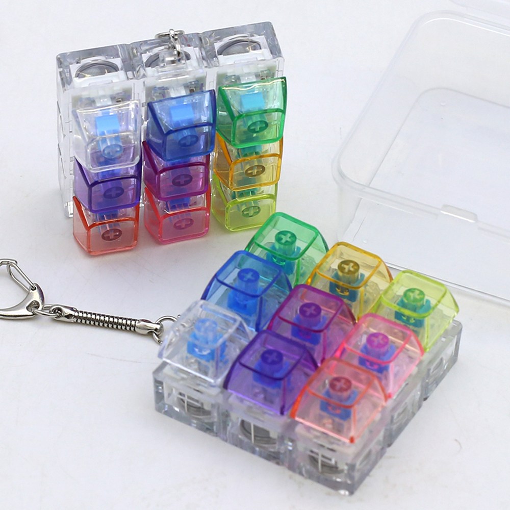 led 키보드 클리커 딸깍이 키캡키링9구, 1개, 상세페이지 참조 9,450원