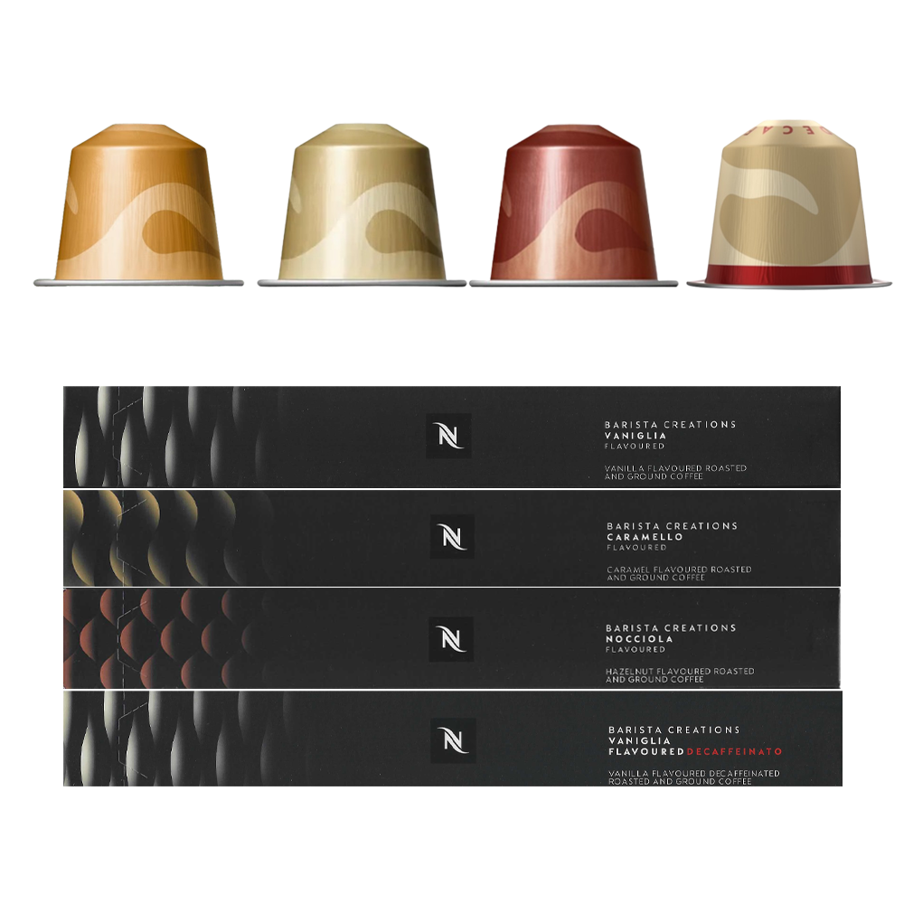 네스프레소 캡슐 디저트와 어울리는 오리지널 커피 4종 세트 (바닐라, 캐러멜, 헤이즐넛, 바닐라 디카페인) 46,000원