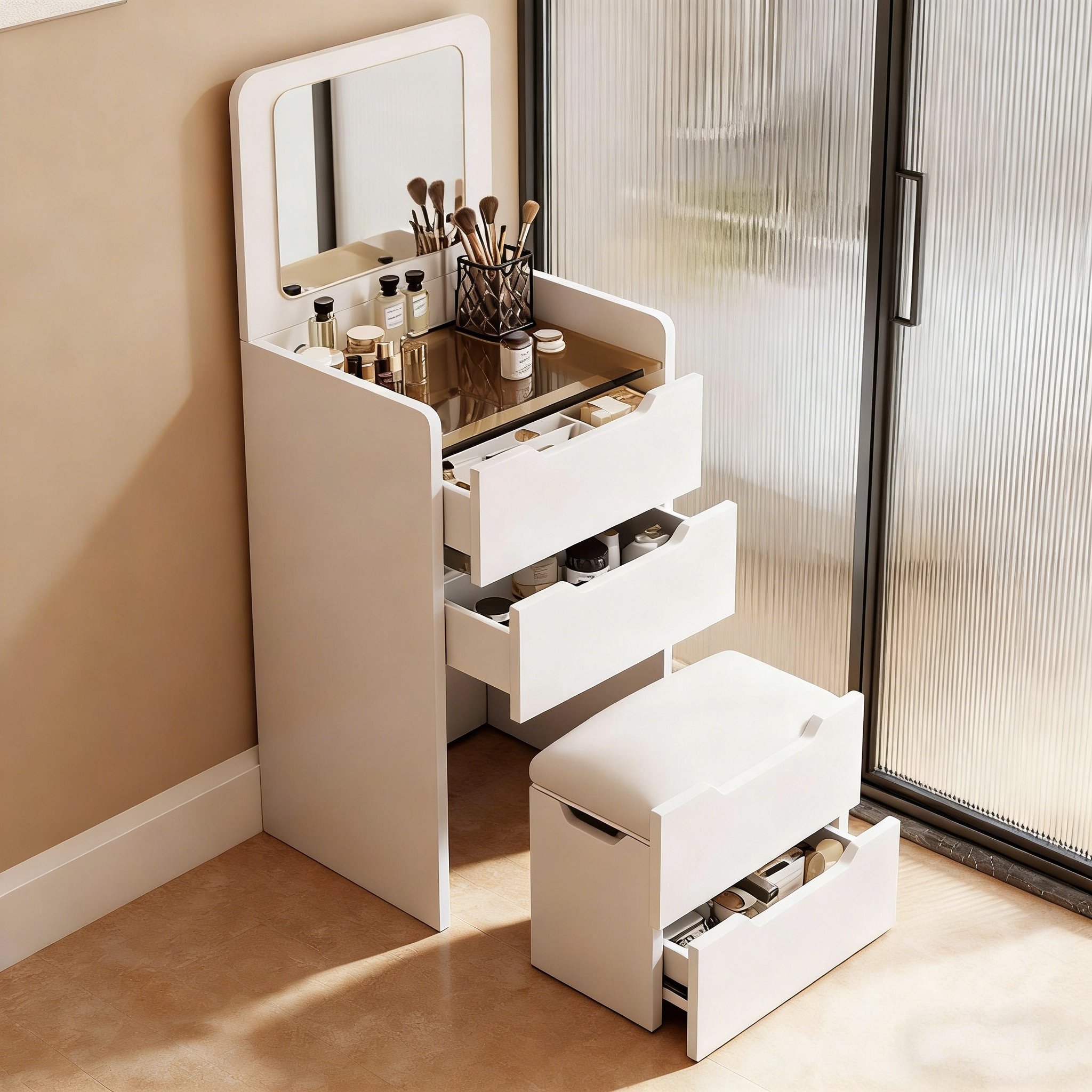 주혜 미니 화장대 의자 세트 틈새수납 99,900원