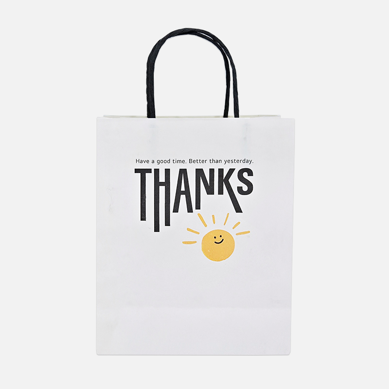 서흥이앤팩 예쁜 감성 디자인 선물포장용 블랙 트위스트끈 종이쇼핑백, 25개, 땡쓰써니 18,600원