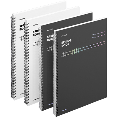 모트모트 스프링북 스퀘어드 노트 2종 세트, 화이트 + 다크호스, 1세트 17,100원