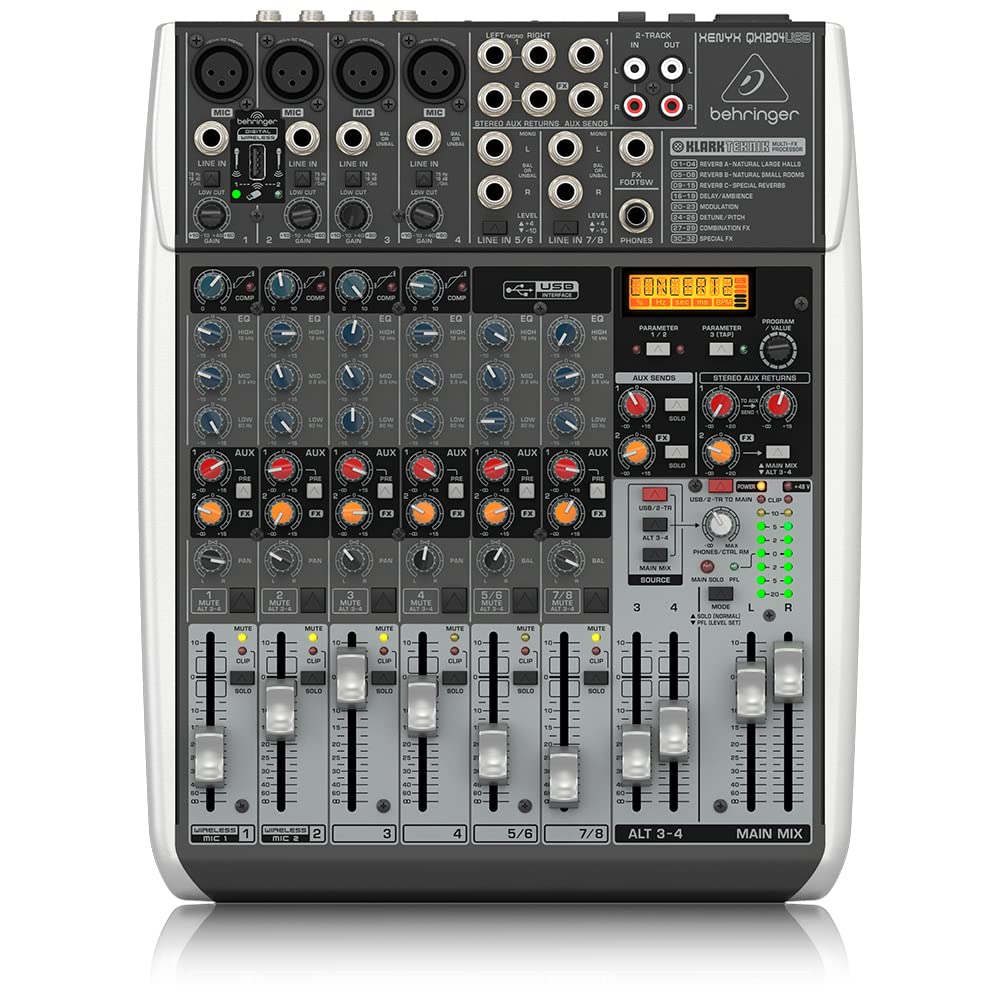 Behringer (벨링거)벨링거 아날로그 믹서 12 채널 1 노브 콤프 / 이펙트 / USB 오디오 인터페이스 탑재 XENYX QX1204USB 블랙 [FROM JAPAN] 480,370원