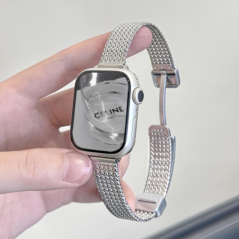 아이라 애플워치 호환 슬림 메탈 스트랩 밴드 38/40/41mm, 실버 42/44/45/49mm 19,000원