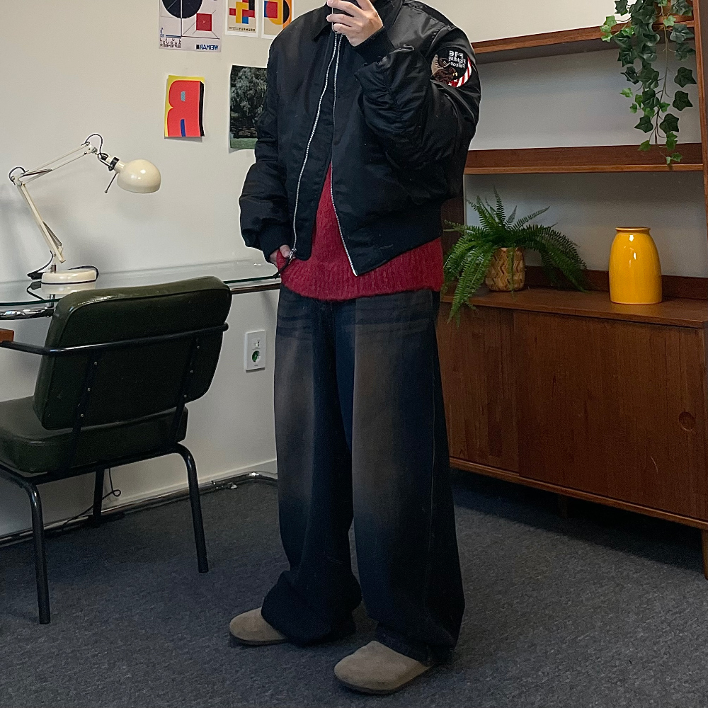 르위 남성 도톰 항공점퍼 미군 MA1 2color 110,000원