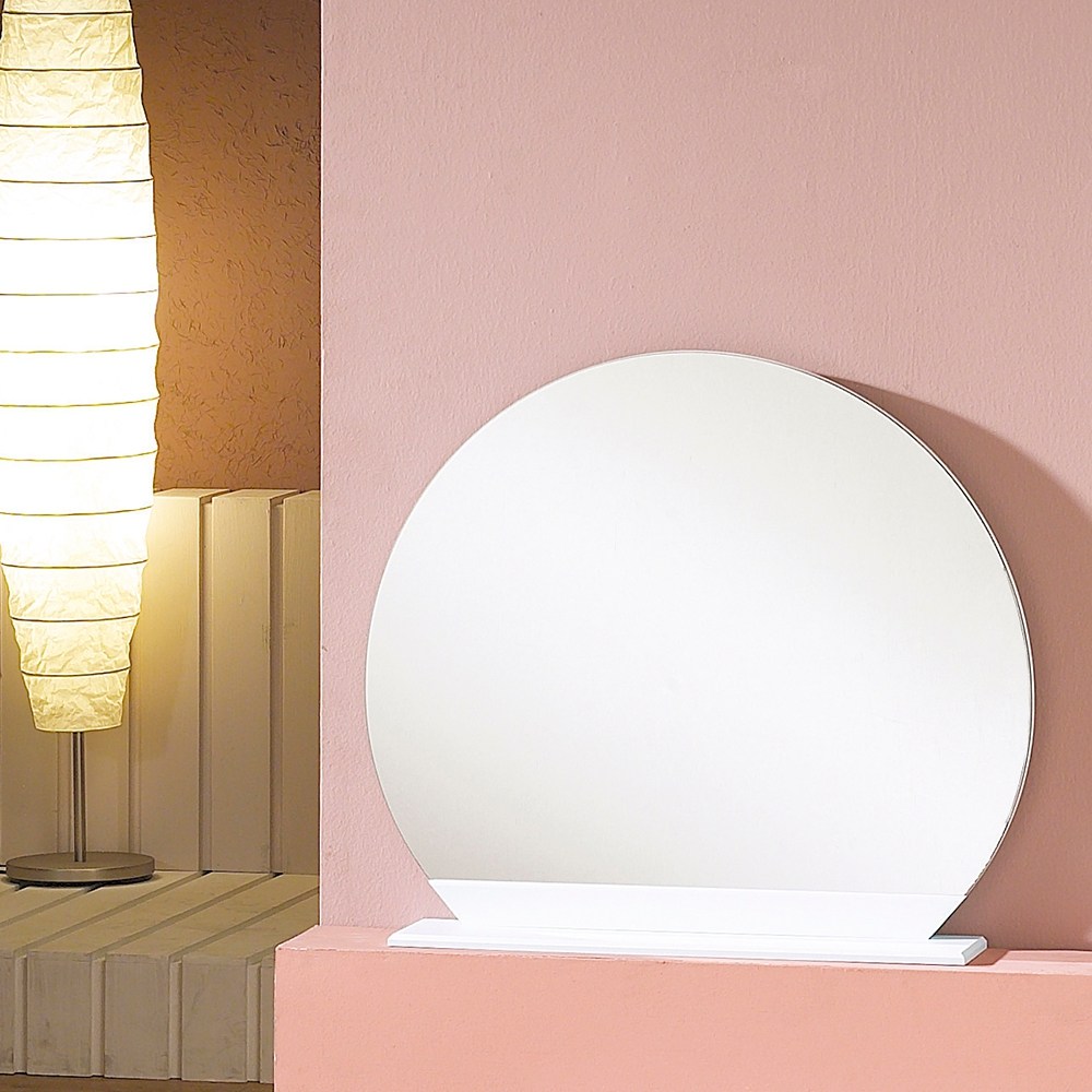 우드웰 스탠드형 원형 거울 600x600 / 국내제작 완제품 화장대거울, 화이트 26,640원