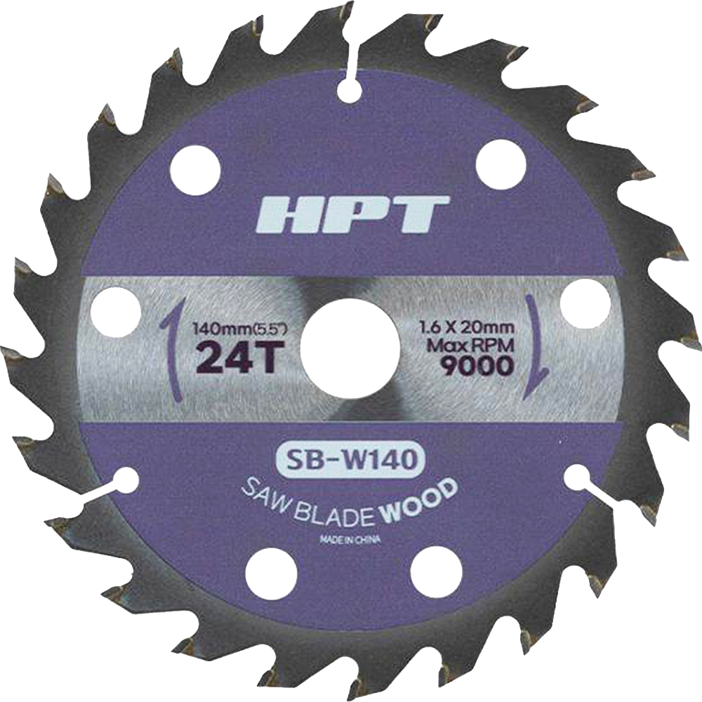 HPT 목재용 원형톱날 SB-W140 목공용 140mm, 1개, 현재가 5,200원