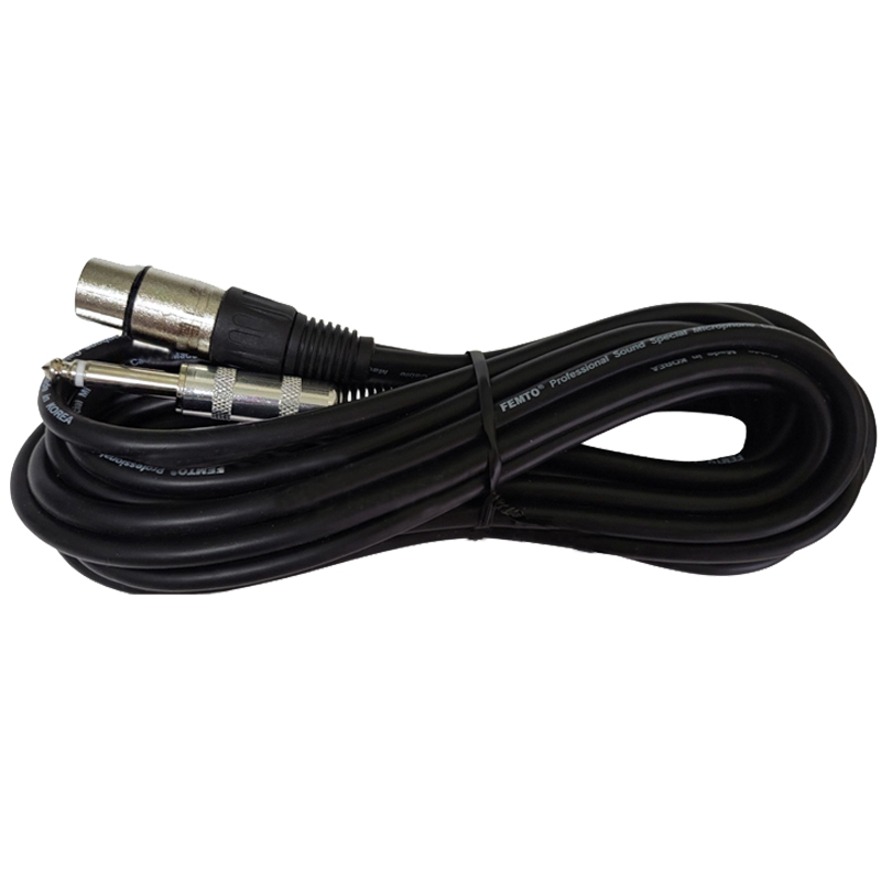 마이크케이블 캐논잭 편조선 7M 6파이 국산 마이크줄_블랙 15,000원