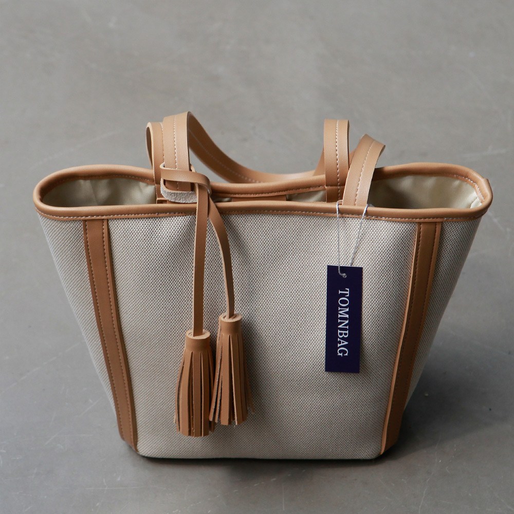 탐앤백 국내 제작 캐일런 라탄 캔버스 숄더백  버킷 쇼퍼백 여름가방 여성 가방 29,800원
