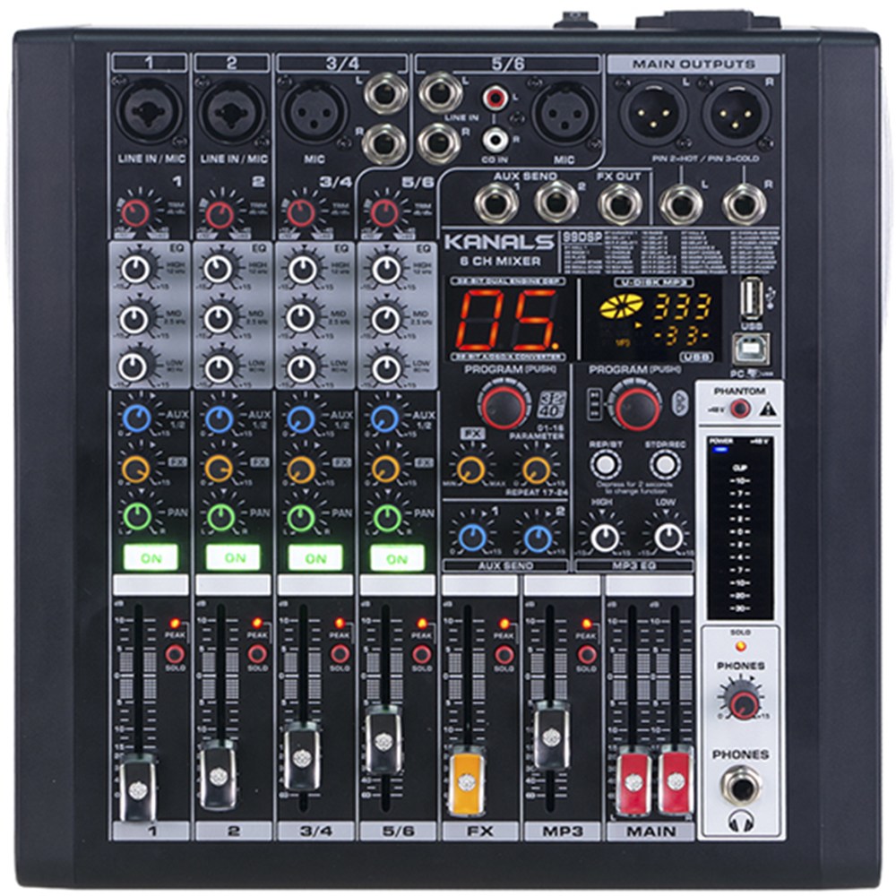 카날스 오디오믹서 BKG 시리즈 이펙터/블루투스/USB/녹음기능/인터페이스 BKG-(60/80/120/160), SM, BKG-60 676,200원