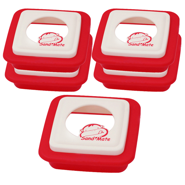 미스터베이쿡 샌드메이트 샌드위치틀 사각, 레드, 5개 9,900원