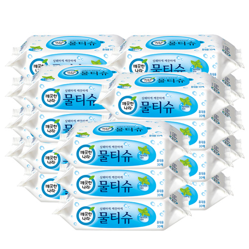깨끗한나라 페퍼민트 물티슈, 15개, 30개입, 95g 12,280원