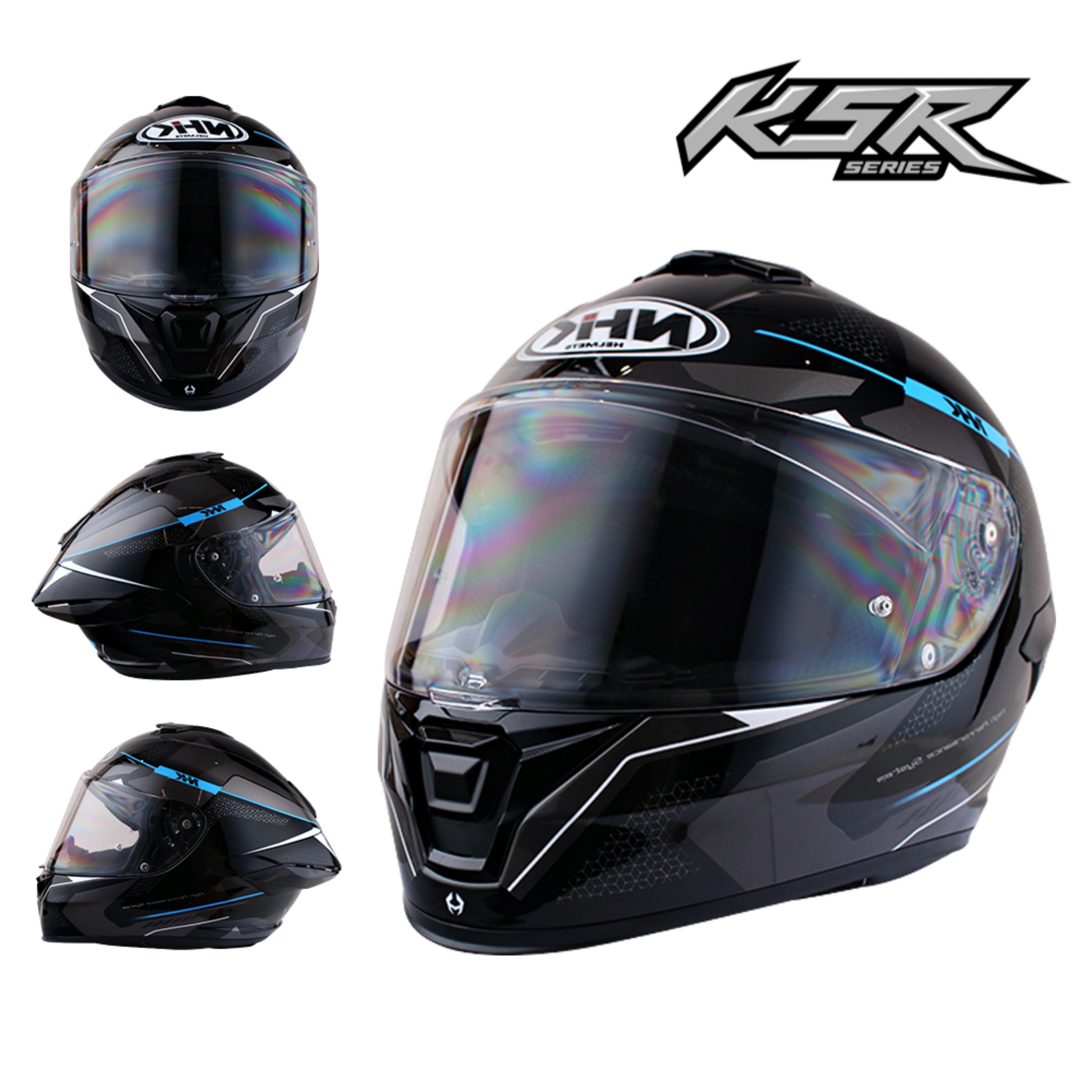 NHK K5R 풀페이스 오토바이 헬멧 소두핏 바이크 헬멧 경량 더블D링 아노말리스틱 블루 150,000원