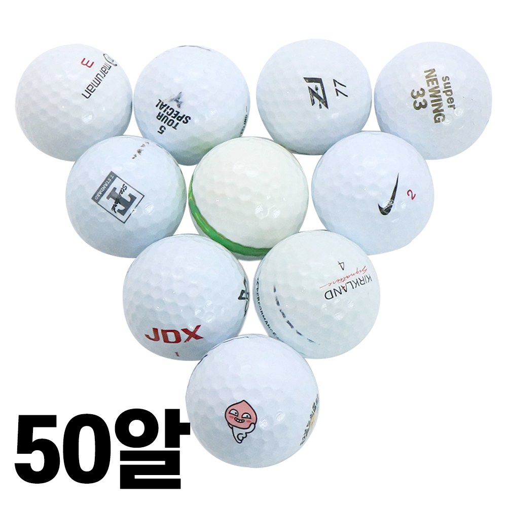 브랜드혼합 유니크에픽 골프공 로스트볼 A 42.67mm, 화이트, 1세트 19,800원