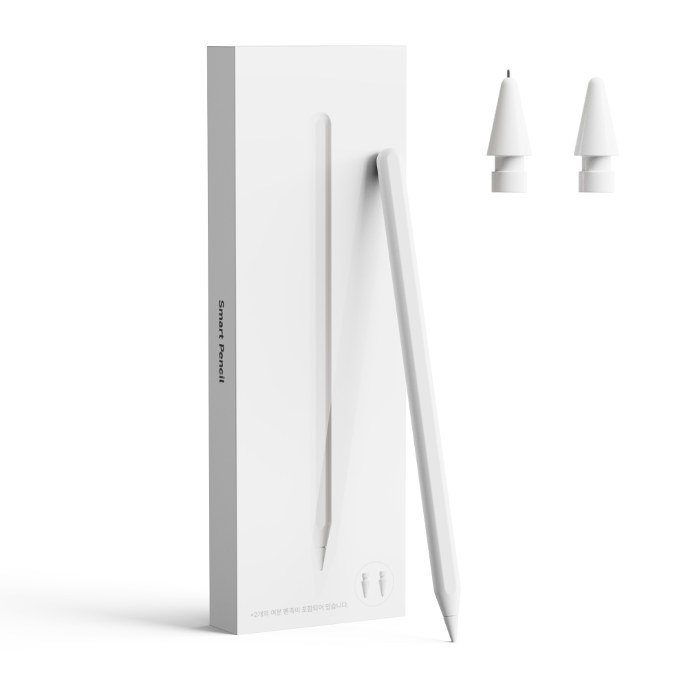 디버스 무선충전 아이패드 호환 스타일러스 펜슬 스마트 터치펜+기본펜촉+메탈펜촉 V4-애플펜슬, 1개, 화이트 36,800원