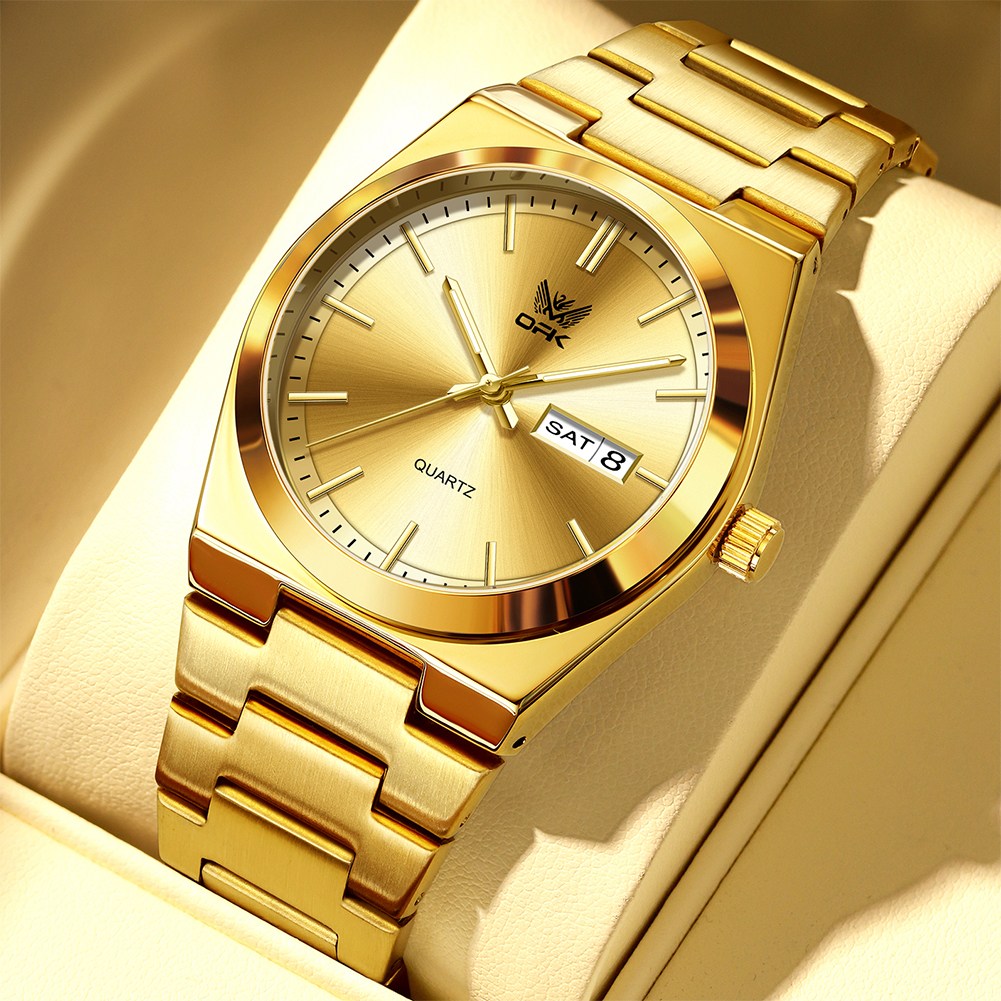 OPK 남자손목시계 정품 쿼츠 럭셔리 명품 일력 요일 워터프루프 야광 메탈시계 32,100원