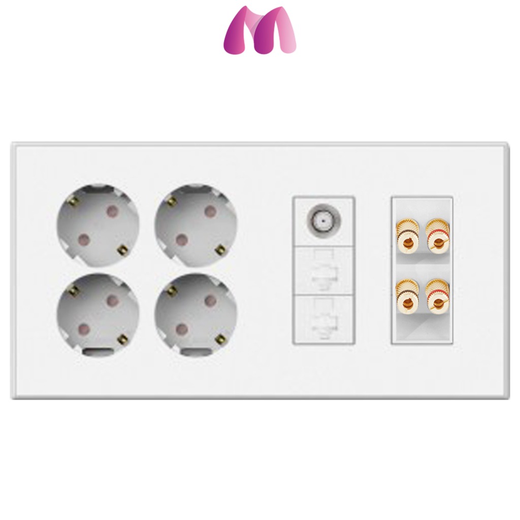 틸인스 화이트스노우(무광) 4구 콘센트 + TV 2방 + 8p 2구 + 바나나잭 2구 27,300원