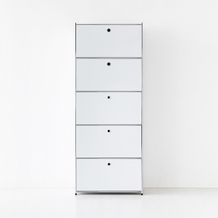 심플리 5단 수납장 BC101, 퓨어화이트 4792.7403 593,000원