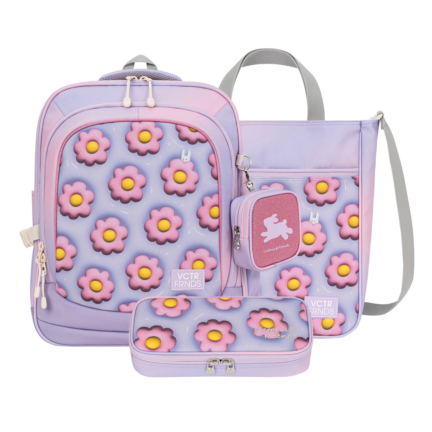 빅토리아앤프렌즈 초등학생 경량 책가방3종 얼쓰 글리터 스퀘어 (GSQ3S) 208,690원