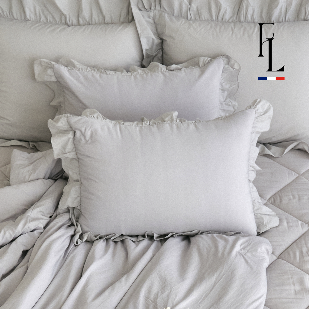 [프렌치럭셔리] 기본베개커버 70x50cm 프릴구름베개커버 화이트 그레이 42,900원