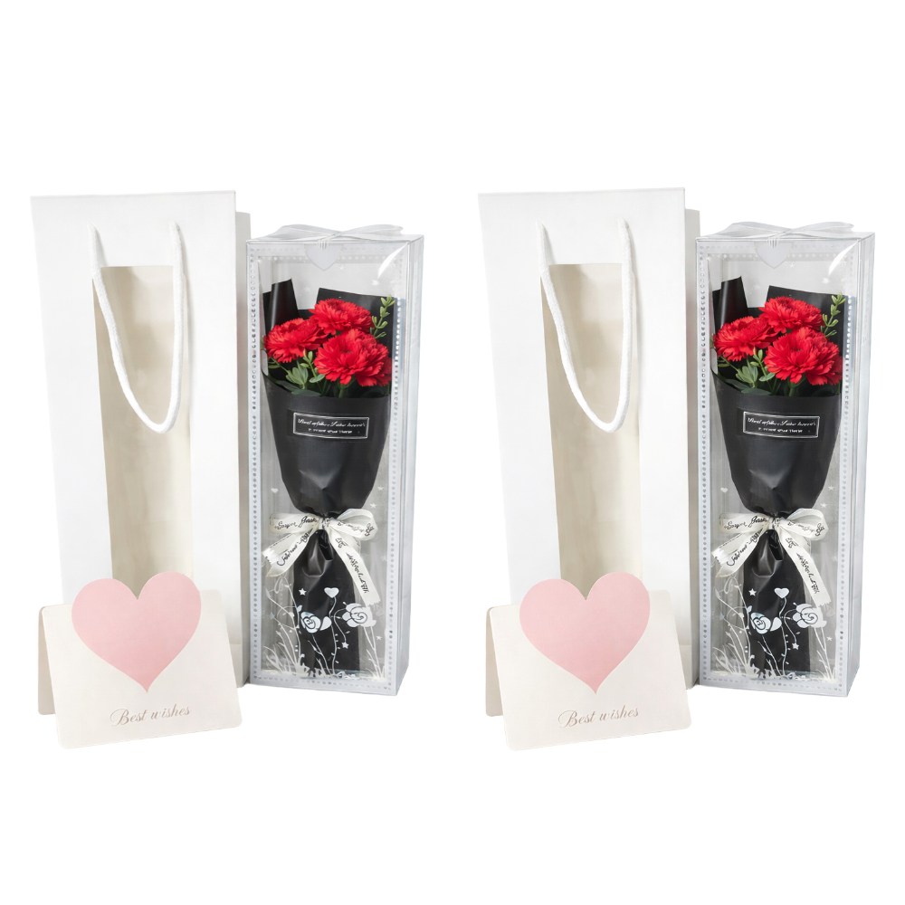 비브랜드 세송이의 꽃말 장미 카네이션 기념일 어버이날 비누꽃 쇼핑백 카드 세트 13,800원