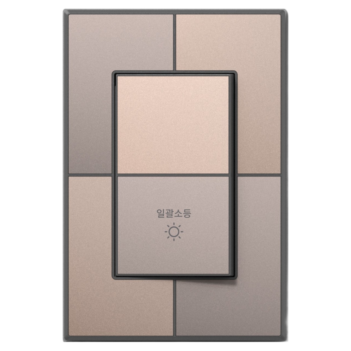 틸인스 갤러리 베이지골드 1로 스위치 1구 일괄소등 베이지골드 + 다크그레이 프레임 16,000원